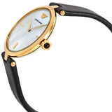  Shop Authentic Emporio Armani Arianna Analog Silver Dial Black Leather Strap Watch For Women - AR11200 - Luxxuri