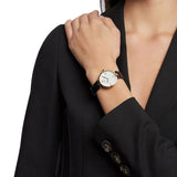  Shop Authentic Emporio Armani Arianna Analog Silver Dial Black Leather Strap Watch For Women - AR11200 - Luxxuri