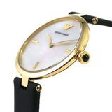  Shop Authentic Emporio Armani Arianna Analog Silver Dial Black Leather Strap Watch For Women - AR11200 - Luxxuri