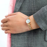  Shop Authentic Emporio Armani Gianni T-Bar Mother of Pearl Dial Rose Gold Steel Strap Watch For Women - AR11203 - Luxxuri