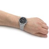  Shop Authentic Emporio Armani Giovanni Chronograph Black Dial Silver Steel Strap Watch For Men - AR11208 - Luxxuri