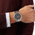  Shop Authentic Emporio Armani Giovanni Chronograph Black Dial Silver Steel Strap Watch For Men - AR11208 - Luxxuri