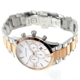  Shop Authentic Emporio Armani Giovanni Chronograph Quartz White Dial Two Tone Steel Strap Watch For Men - AR11209 - Luxxuri