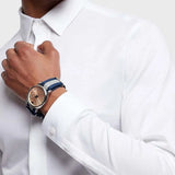  Shop Authentic Emporio Armani Luigi Analog Beige Dial Two Tone NATO Strap Watch For Men - AR11212 - Luxxuri