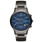  Shop Authentic Emporio Armani Renato Chronograph Blue Dial Grey Steel Strap Watch For Men - A11215 - Luxxuri