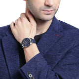  Shop Authentic Emporio Armani Renato Chronograph Blue Dial Black Leather Strap Watch For Men - AR11216 - Luxxuri