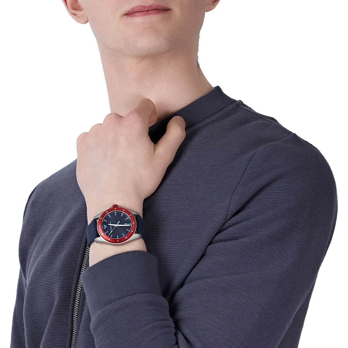  Shop Authentic Emporio Armani Sigma Quartz Blue Dial Blue Silicone Strap Watch For Men - AR11217 - Luxxuri