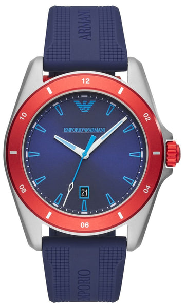  Shop Authentic Emporio Armani Sigma Quartz Blue Dial Blue Silicone Strap Watch For Men - AR11217 - Luxxuri
