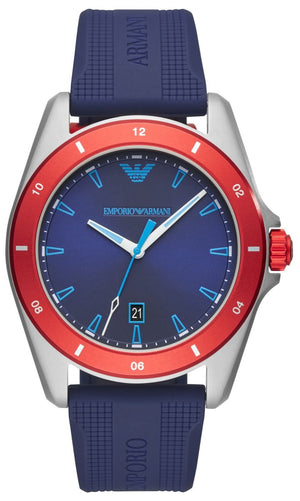  Shop Authentic Emporio Armani Sigma Quartz Blue Dial Blue Silicone Strap Watch For Men - AR11217 - Luxxuri
