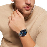  Shop Authentic Emporio Armani Giovanni Quartz Blue Dial Silver Steel Strap Watch For Men - AR11227 - Luxxuri