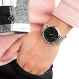  Shop Authentic Emporio Armani Kappa Quartz Black Dial Two Tone Mesh Bracelet Watch For Men - AR11228 - Luxxuri
