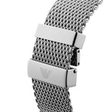  Shop Authentic Emporio Armani Luigi Quartz Blue Dial Silver Mesh Bracelet Watch For Men - AR11230 - Luxxuri