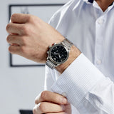  Shop Authentic Emporio Armani Mario Chronograph Black Dial Silver Steel Strap Watch For Men - AR11241 - Luxxuri