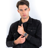  Shop Authentic Emporio Armani Mario Chronograph Black Dial Silver Steel Strap Watch For Men - AR11241 - Luxxuri