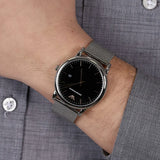  Shop Authentic Emporio Armani Luigi Analog Black Dial Silver Mesh Bracelet Watch For Men - AR11272 - Luxxuri
