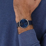  Shop Authentic Emporio Armani Gianni T Bar Quartz Blue Dial Blue Leather Strap Watch For Men - AR11300 - Luxxuri