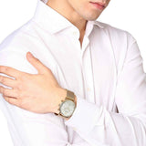  Shop Authentic Emporio Armani Aviator Chronograph Quartz Beige Dial Gold Mesh Bracelet Watch For Men - AR11315 - Luxxuri