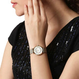  Shop Authentic Emporio Armani Gianni T Bar Mother of Pearl Dial Gold Mesh Bracelet Watch For Women - AR11321 - Luxxuri