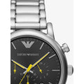  Shop Authentic Emporio Armani Luigi Chronograph Black Dial Silver Steel Strap Watch For Men - AR11324 - Luxxuri