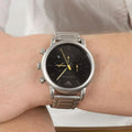  Shop Authentic Emporio Armani Luigi Chronograph Black Dial Silver Steel Strap Watch For Men - AR11324 - Luxxuri