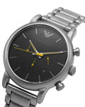  Shop Authentic Emporio Armani Luigi Chronograph Black Dial Silver Steel Strap Watch For Men - AR11324 - Luxxuri