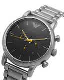  Shop Authentic Emporio Armani Luigi Chronograph Black Dial Silver Steel Strap Watch For Men - AR11324 - Luxxuri