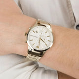  Shop Authentic Emporio Armani Renato Chronograph White Dial Gold Steel Strap Watch For Men - AR11332 - Luxxuri
