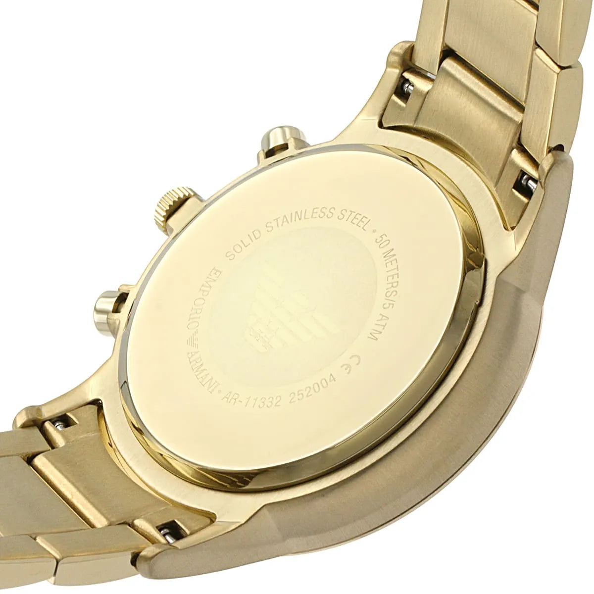  Shop Authentic Emporio Armani Renato Chronograph White Dial Gold Steel Strap Watch For Men - AR11332 - Luxxuri