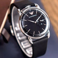  Shop Authentic Emporio Armani Aviator Quartz Black Dial Black Leather Strap Watch For Men - AR11336 - Luxxuri