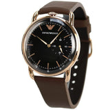  Shop Authentic Emporio Armani Aviator Quartz Black Dial Brown Leather Strap Watch For Men - AR11337 - Luxxuri