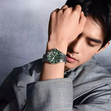  Shop Authentic Emporio Armani Three Hand Green Dial Silver Steel Strap Watch For Men - AR11338 - Luxxuri