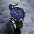  Shop Authentic Emporio Armani Giovanni Chronograph Blue Dial Grey Steel Strap Watch For Men - AR11348 - Luxxuri