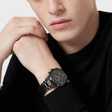  Shop Authentic Emporio Armani Giovanni Chronograph Black Dial Black Steel Strap Watch For Men - AR11349 - Luxxuri