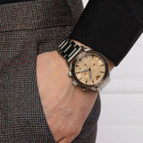  Shop Authentic Emporio Armani Mario Chronograph Beige Dial Silver Steel Strap Watch For Men - AR11352 - Luxxuri