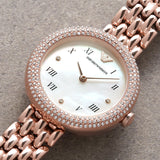  Shop Authentic Emporio Armani Rosa Quartz Mother of Pearl White Dial Rose Gold Steel Strap Watch For Women - AR11355 - Luxxuri
