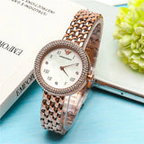  Shop Authentic Emporio Armani Rosa Quartz Mother of Pearl White Dial Rose Gold Steel Strap Watch For Women - AR11355 - Luxxuri