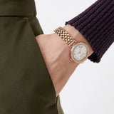  Shop Authentic Emporio Armani Rosa Quartz Mother of Pearl White Dial Rose Gold Steel Strap Watch For Women - AR11355 - Luxxuri