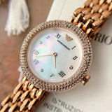  Shop Authentic Emporio Armani Rosa Quartz Mother of Pearl White Dial Rose Gold Steel Strap Watch For Women - AR11355 - Luxxuri