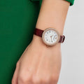  Shop Authentic Emporio Armani Rosa Two Hand White Dial Red Leather Strap Watch For Women - AR11357 - Luxxuri