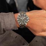 Shop Authentic Emporio Armani Diver Chronograph Quartz Black Dial Silver Steel Strap Watch For Men - AR11360 - Luxxuri