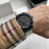  Shop Authentic Emporio Armani Diver Chronograph Black Dial Black Steel Strap Watch For Men - AR11363 - Luxxuri
