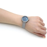  Shop Authentic Emporio Armani Rosa Diamonds Mother of Pearl Blue Dial Silver Mesh Bracelet Watch For Women - AR11380 - Luxxuri