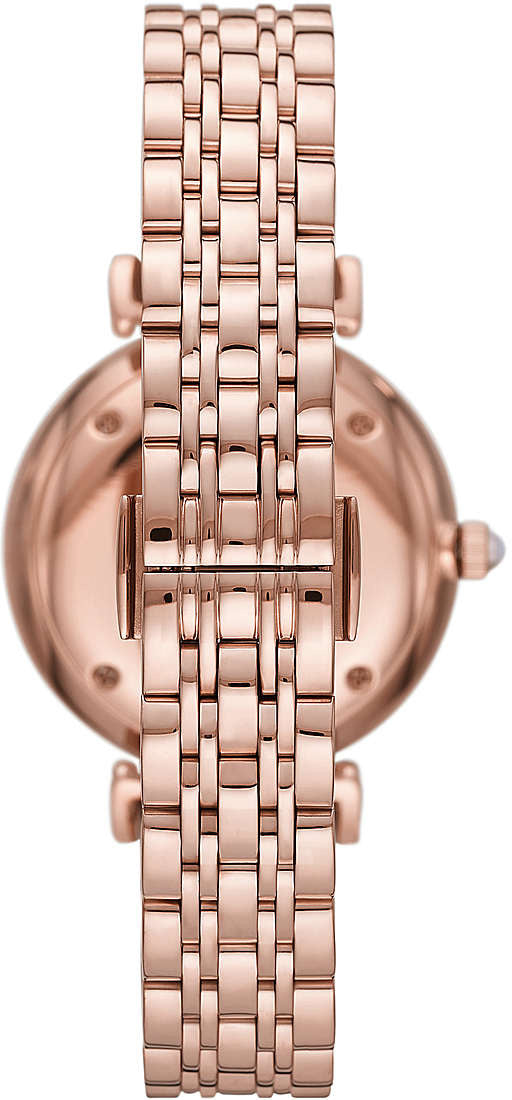  Shop Authentic Emporio Armani Gianni T Bar Quartz Mother of Pearl Dial Rose Gold Steel Strap Watch For Women - AR11385 - Luxxuri