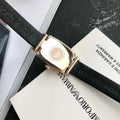  Shop Authentic Emporio Armani Gianni T Bar Quartz White Dial Black Leather Strap Watch For Women - AR11408 - Luxxuri