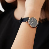  Shop Authentic Emporio Armani Gianni T-Bar Quartz Blue Dial Blue Leather Strap Watch for Women - AR11424 - Luxxuri