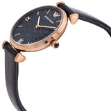 Shop Authentic Emporio Armani Gianni T-Bar Quartz Blue Dial Blue Leather Strap Watch for Women - AR11424 - Luxxuri