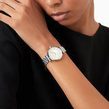  Shop Authentic Emporio Armani Gianni T-Bar Quartz Silver Dial Silver Steel Strap Watch For Women - AR11445 - Luxxuri