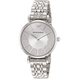  Shop Authentic Emporio Armani Gianni T-Bar Quartz Silver Dial Silver Steel Strap Watch For Women - AR11445 - Luxxuri