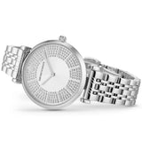  Shop Authentic Emporio Armani Gianni T-Bar Quartz Silver Dial Silver Steel Strap Watch For Women - AR11445 - Luxxuri
