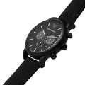  Shop Authentic Emporio Armani Luigi Analog Black Dial Black Leather Strap Watch For Men - AR11450 - Luxxuri